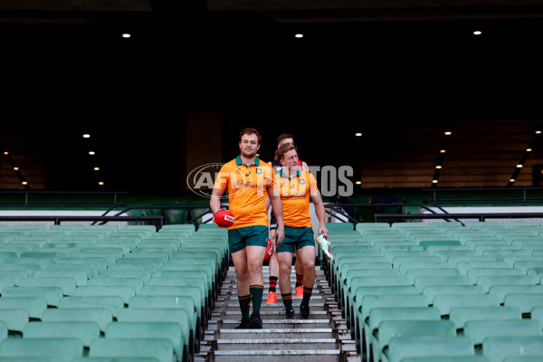 AFL 2025 Media - Australian Wallabies and Essendon Bombers Media Opportunity - A-60706552