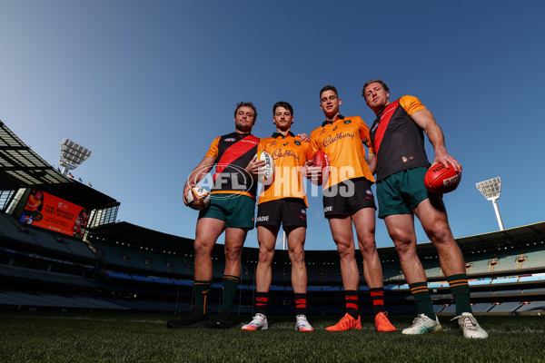 AFL 2025 Media - Australian Wallabies and Essendon Bombers Media Opportunity - A-60708334