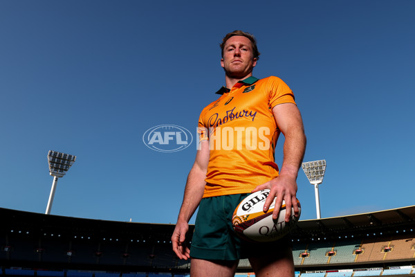 AFL 2025 Media - Australian Wallabies and Essendon Bombers Media Opportunity - A-60708336