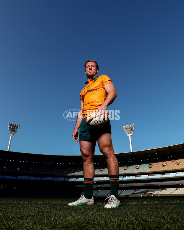 AFL 2025 Media - Australian Wallabies and Essendon Bombers Media Opportunity - A-60708338