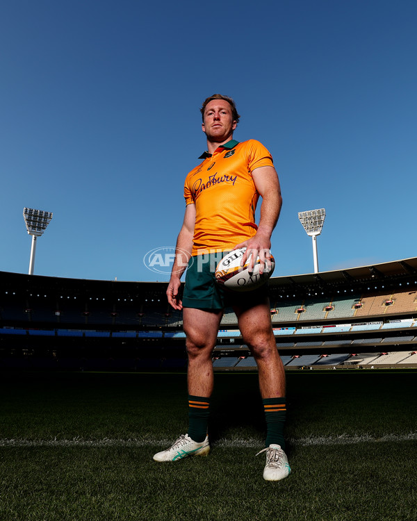 AFL 2025 Media - Australian Wallabies and Essendon Bombers Media Opportunity - A-60708339