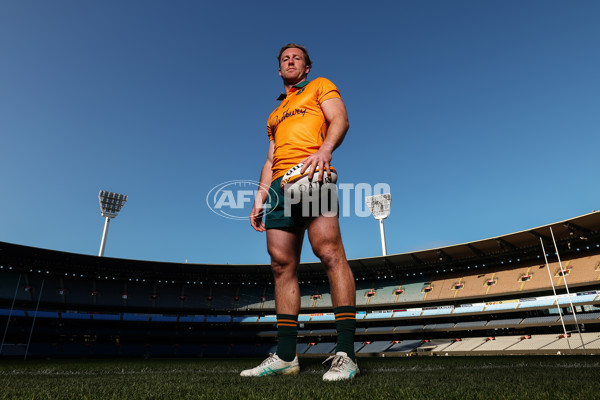 AFL 2025 Media - Australian Wallabies and Essendon Bombers Media Opportunity - A-60708343