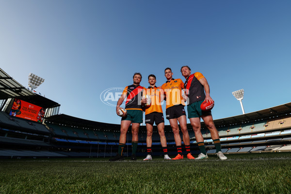 AFL 2025 Media - Australian Wallabies and Essendon Bombers Media Opportunity - A-60709106