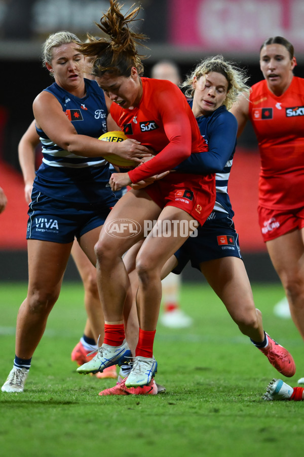 AFLW 2025 Practice Match - Gold Coast v Geelong - A-61018862