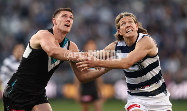 AFL 2025 Round 21 - Geelong v Port Adelaide - A-61048774