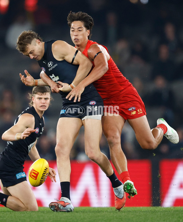 AFL 2025 Round 22 - Carlton v Gold Coast - A-61220379