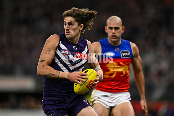 AFL 2025 Round 23 - Fremantle v Brisbane - A-61386225