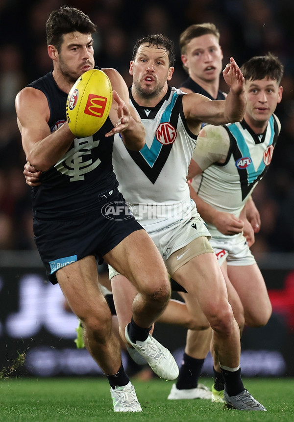 AFL 2025 Round 23 - Carlton v Port Adelaide - A-61416027