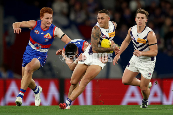 AFL 2025 Round 24 - Western Bulldogs v Fremantle - A-61739700