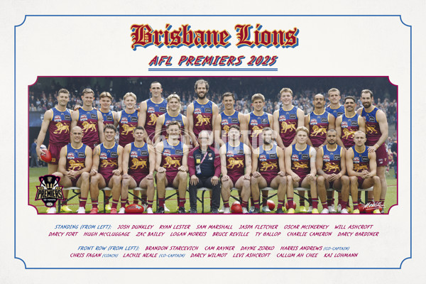AFL 2025 Media - Brisbane Premiership Prints - A-63180451
