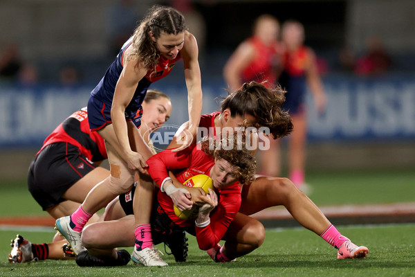 AFLW 2025 Round 08 - Melbourne v Essendon - A-63339364