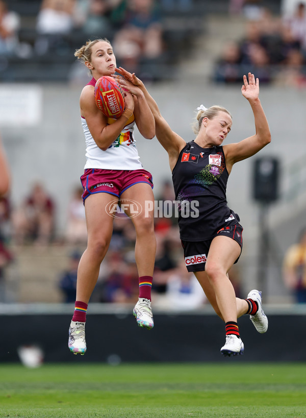 AFLW 2025 Round 10 - Essendon v Brisbane - A-64038616