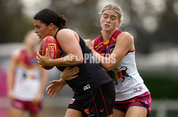 AFLW 2025 Round 10 - Essendon v Brisbane - A-64040192