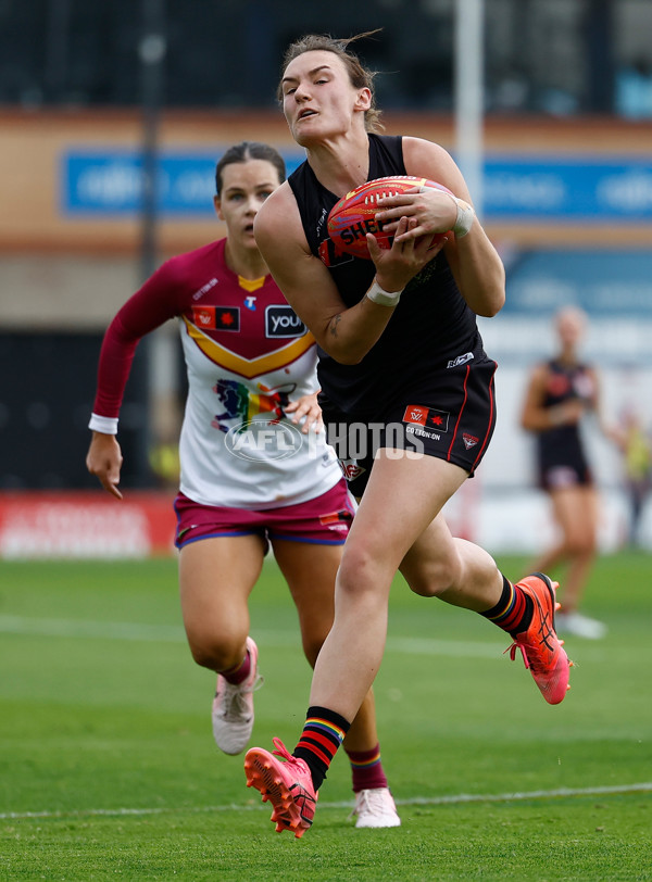 AFLW 2025 Round 10 - Essendon v Brisbane - A-64043216
