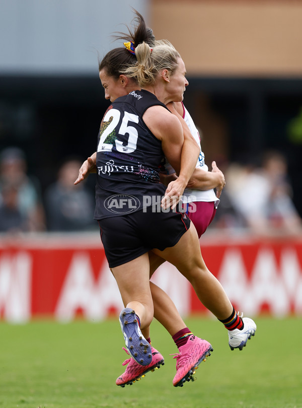 AFLW 2025 Round 10 - Essendon v Brisbane - A-64050546
