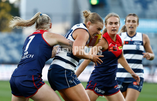 AFLW 2025 Round 12 - Geelong v Melbourne - A-64642280