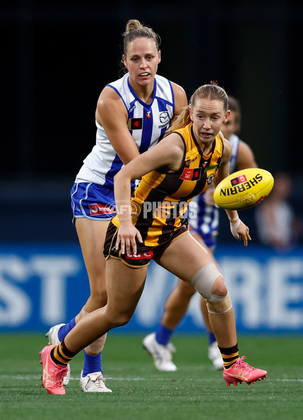 AFLW 2025 First Qualifying Final - North Melbourne v Hawthorn - A-64740741