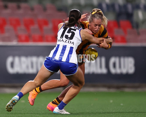 AFLW 2025 First Qualifying Final - North Melbourne v Hawthorn - A-64743054