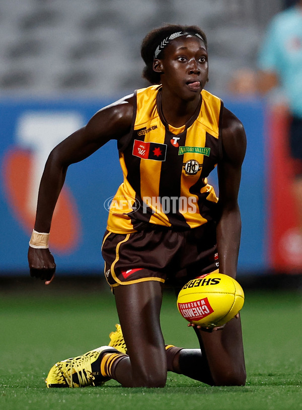 AFLW 2025 First Qualifying Final - North Melbourne v Hawthorn - A-64743072