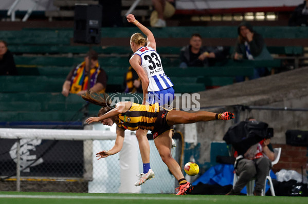 AFLW 2025 First Qualifying Final - North Melbourne v Hawthorn - A-64743091