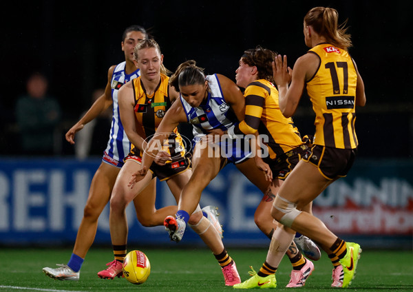 AFLW 2025 First Qualifying Final - North Melbourne v Hawthorn - A-64743120