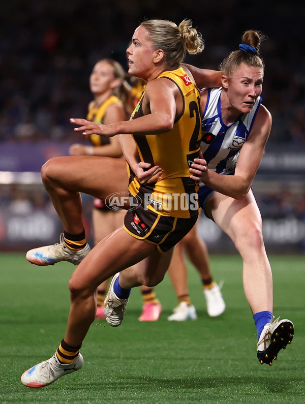 AFLW 2025 First Qualifying Final - North Melbourne v Hawthorn - A-64743624