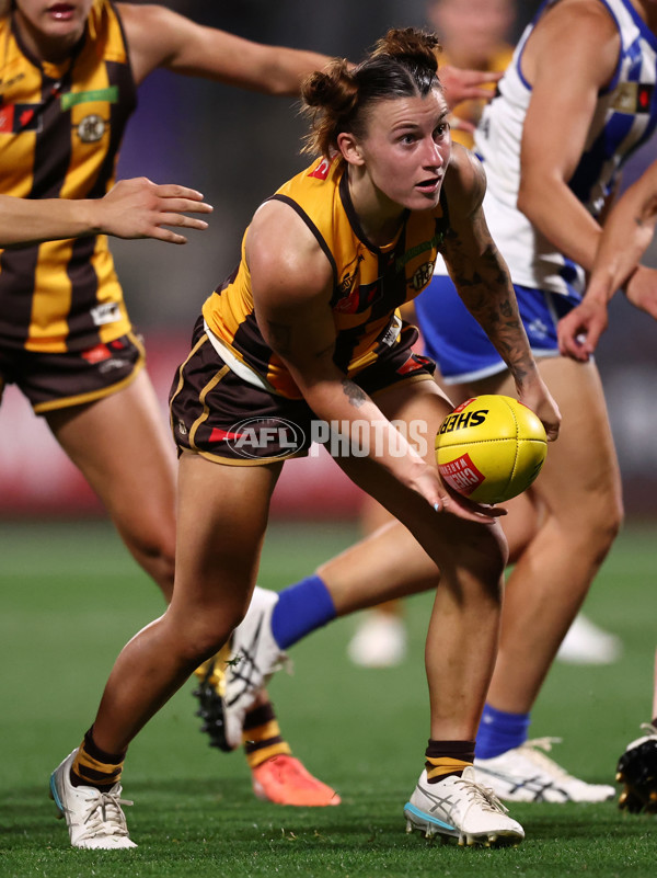 AFLW 2025 First Qualifying Final - North Melbourne v Hawthorn - A-64745762