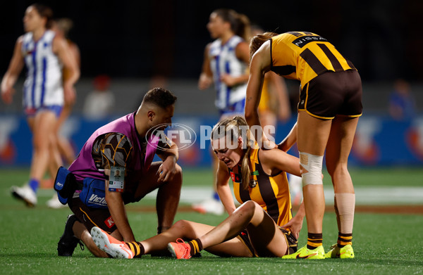 AFLW 2025 First Qualifying Final - North Melbourne v Hawthorn - A-64745789