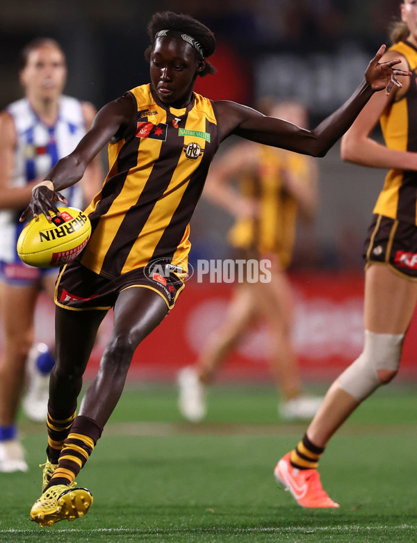 AFLW 2025 First Qualifying Final - North Melbourne v Hawthorn - A-64745815