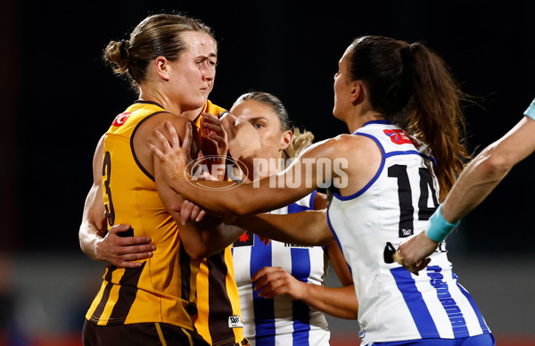 AFLW 2025 First Qualifying Final - North Melbourne v Hawthorn - A-64745875