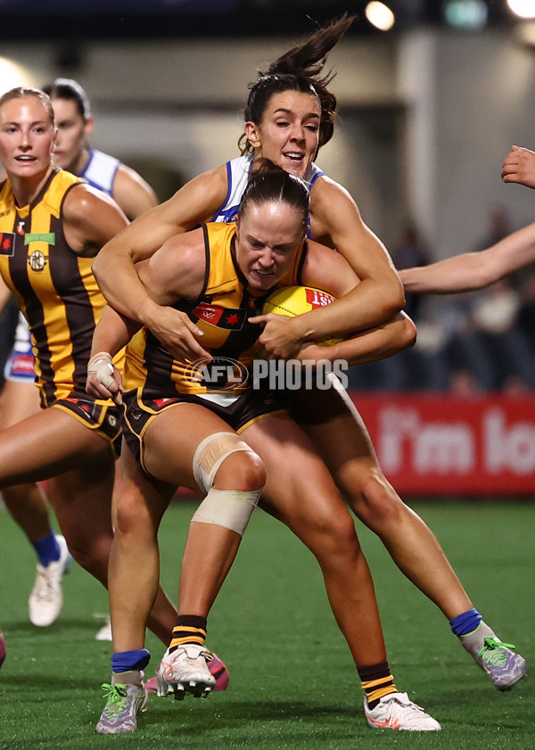 AFLW 2025 First Qualifying Final - North Melbourne v Hawthorn - A-64745916