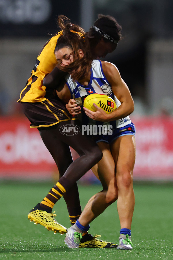 AFLW 2025 First Qualifying Final - North Melbourne v Hawthorn - A-64748159