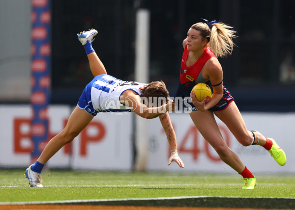AFLW 2025 First Preliminary Final - North Melbourne v Melbourne - A-64852476
