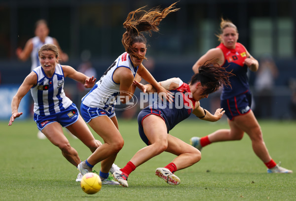 AFLW 2025 First Preliminary Final - North Melbourne v Melbourne - A-64854676
