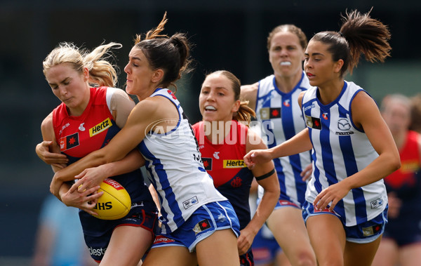 AFLW 2025 First Preliminary Final - North Melbourne v Melbourne - A-64857469