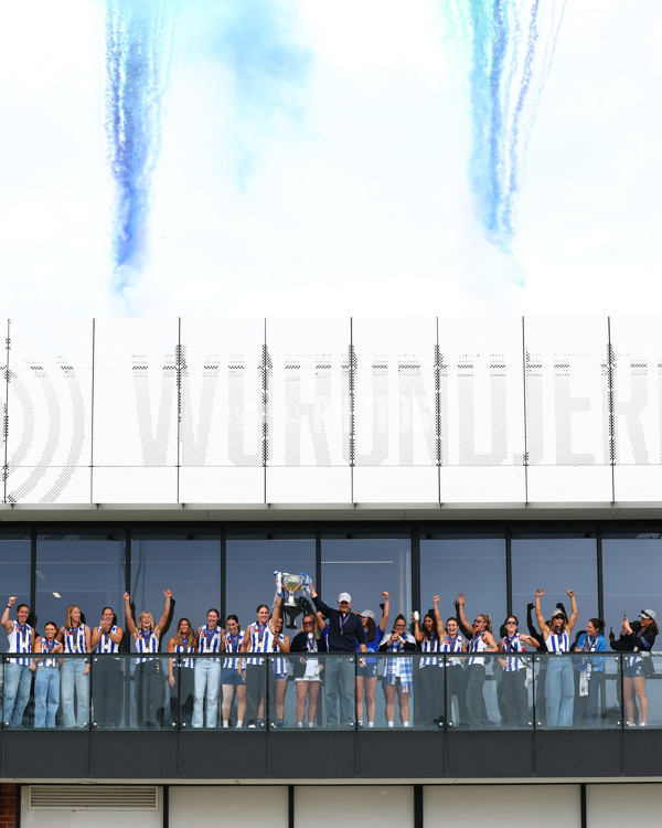 AFLW 2025 Media - North Melbourne Premiership Celebration - A-64931886