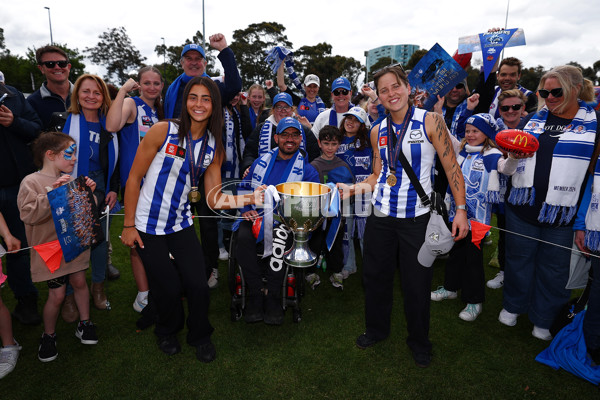 AFLW 2025 Media - North Melbourne Premiership Celebration - A-64932538