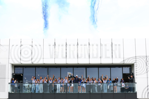 AFLW 2025 Media - North Melbourne Premiership Celebration - A-64932572