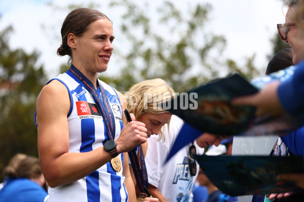 AFLW 2025 Media - North Melbourne Premiership Celebration - A-64935337