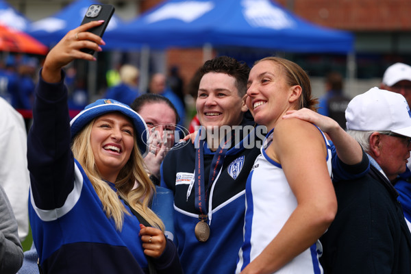 AFLW 2025 Media - North Melbourne Premiership Celebration - A-64935341