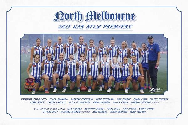 AFLW 2025 Media - North Melbourne Premiership Prints - A-64935412