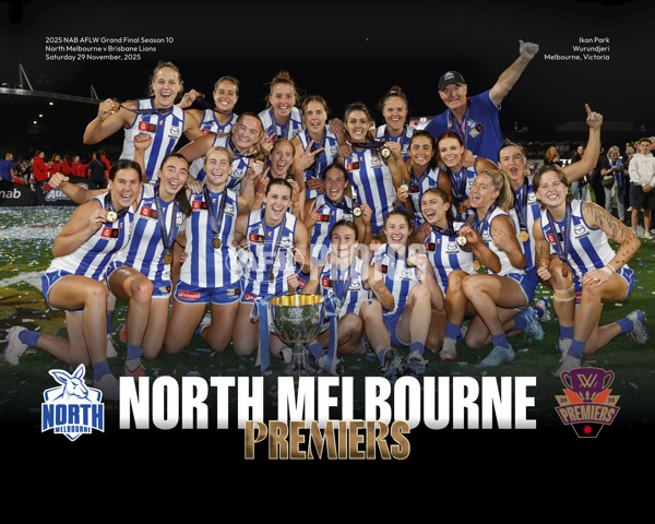 AFLW 2025 Media - North Melbourne Premiership Prints - A-64935417