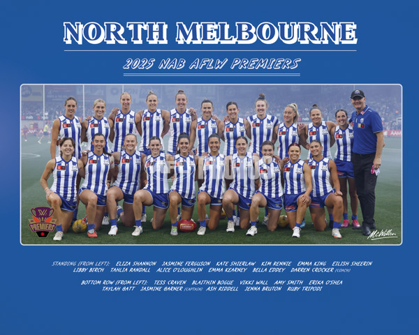 AFLW 2025 Media - North Melbourne Premiership Prints - A-64935418