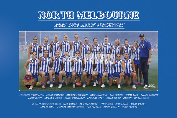 AFLW 2025 Media - North Melbourne Premiership Prints - A-64937751