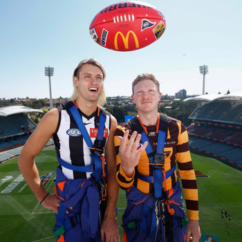 AFL 2024 Media - Adelaide Oval Roof Climb