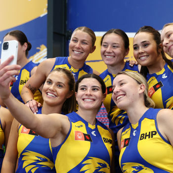 AFLW 2024 Media - West Coast Team Photo Day