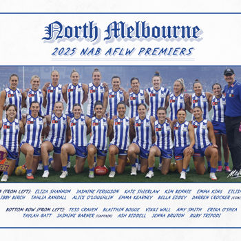 AFLW 2025 Media - North Melbourne Premiership Prints